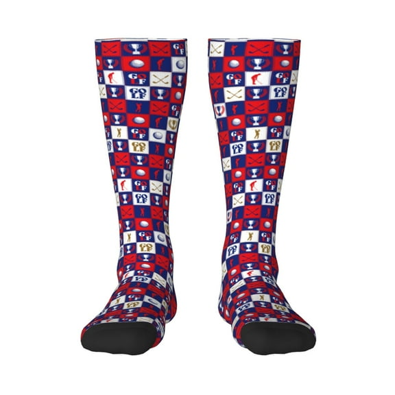 Xecao golf Print Compression Socks for Both Men And Women for Running, Travel, Flight, Nurse
