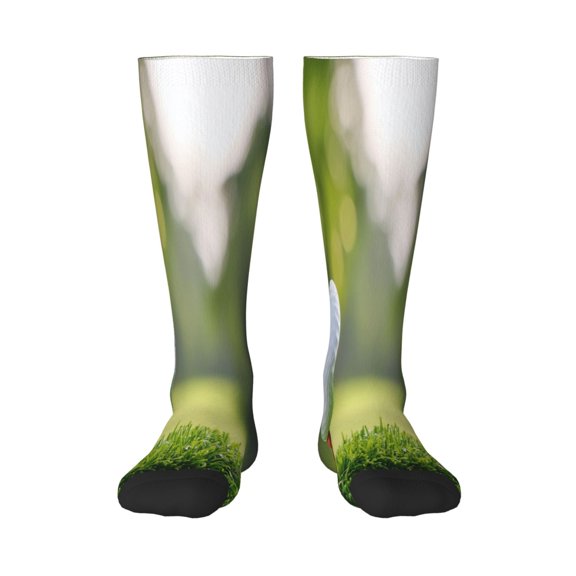 Xecao golf ball perched on a tee Print Compression Socks for Both Men And Women for Running, Travel, Flight, Nurse