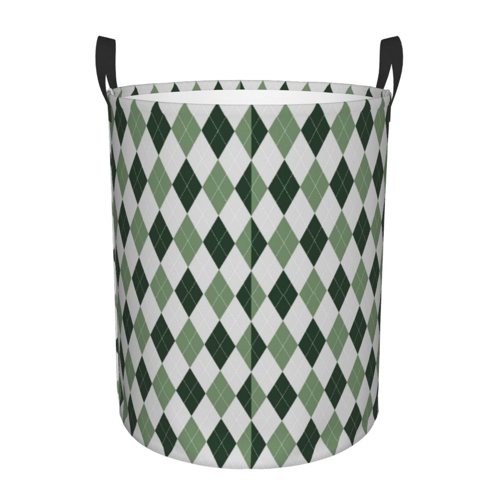 Grey And Green Camouflage Print Laundry Basket