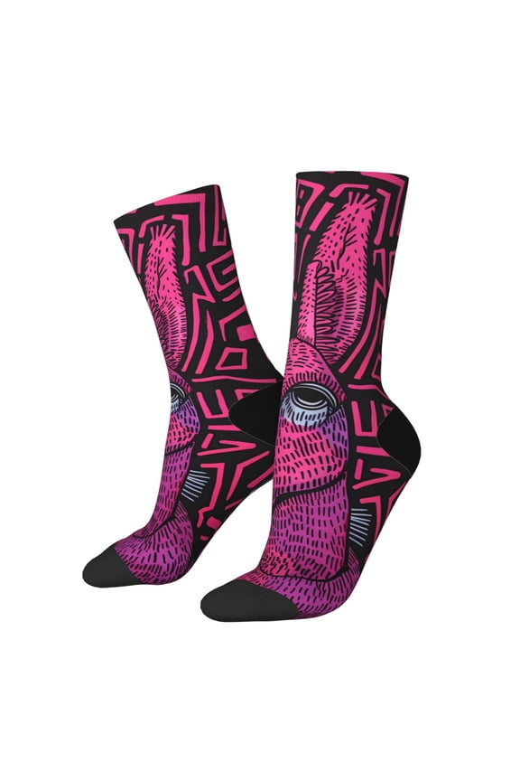 ink Donkey Pop Art Pattern Sport Socks for Women and Men Crew Socks Sporty Calf Socks Casual Socks