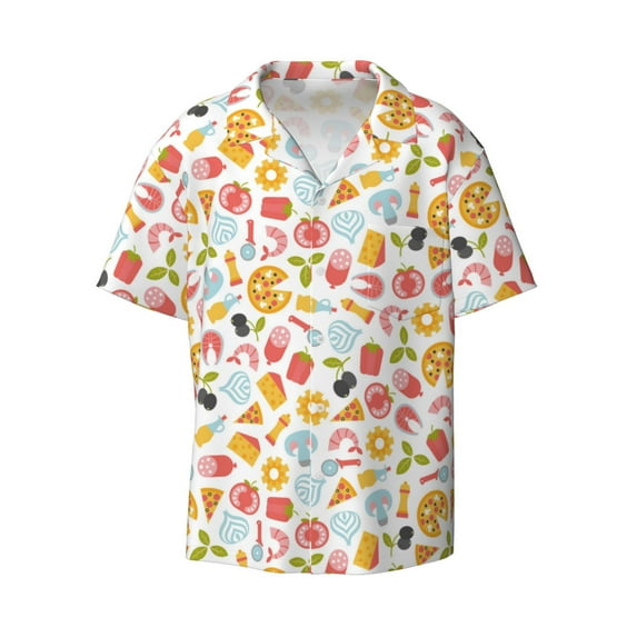 Xecao offers the Afternoon Tea for Men's Casual Short-sleeved Shirt, a button-up collared shirt with a pocket, perfect for beach vacations and yacht travel in the X-Large size.