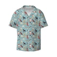 thumbnail image 1 of Xecao offers the Animal Dog for Men's Casual Short-sleeved Shirt, a button-up collared shirt with a pocket, perfect for beach vacations and yacht travel in the 3X-Large size., 1 of 7