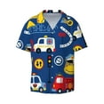 thumbnail image 1 of Xecao offers the Animals Rescue Team for Men's Casual Short-sleeved Shirt, a button-up collared shirt with a pocket, perfect for beach vacations and yacht travel in the 4X-Large size., 1 of 7