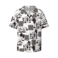 thumbnail image 1 of Xecao offers the Beach for Men's Casual Short-sleeved Shirt, a button-up collared shirt with a pocket, perfect for beach vacations and yacht travel in the Medium size., 1 of 7