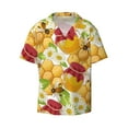 thumbnail image 1 of Xecao offers the Bees Honeycomb for Men's Casual Short-sleeved Shirt, a button-up collared shirt with a pocket, perfect for beach vacations and yacht travel in the 4X-Large size., 1 of 7