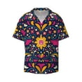 thumbnail image 1 of Xecao offers the Cinco De Mayo Floral for Men's Casual Short-sleeved Shirt, a button-up collared shirt with a pocket, perfect for beach vacations and yacht travel in the XX-Large size., 1 of 7