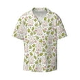 thumbnail image 1 of Xecao offers the Cute Rabbit for Men's Casual Short-sleeved Shirt, a button-up collared shirt with a pocket, perfect for beach vacations and yacht travel in the Medium size., 1 of 7