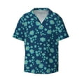 thumbnail image 1 of Xecao offers the Daisies Flowers for Men's Casual Short-sleeved Shirt, a button-up collared shirt with a pocket, perfect for beach vacations and yacht travel in the Small size., 1 of 7
