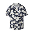 thumbnail image 1 of Xecao offers the Daisies Flowers for Men's Casual Short-sleeved Shirt, a button-up collared shirt with a pocket, perfect for beach vacations and yacht travel in the XX-Large size., 1 of 7