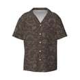 thumbnail image 1 of Xecao offers the Dinosaur for Men's Casual Short-sleeved Shirt, a button-up collared shirt with a pocket, perfect for beach vacations and yacht travel in the Large size., 1 of 7
