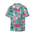 thumbnail image 1 of Xecao offers the Excavator for Men's Casual Short-sleeved Shirt, a button-up collared shirt with a pocket, perfect for beach vacations and yacht travel in the XX-Large size., 1 of 7