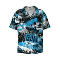 thumbnail image 1 of Xecao offers the Football Time for Men's Casual Short-sleeved Shirt, a button-up collared shirt with a pocket, perfect for beach vacations and yacht travel in the 3X-Large size., 1 of 7
