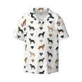 thumbnail image 1 of Xecao offers the Labrador Retriever Dog for Men's Casual Short-sleeved Shirt, a button-up collared shirt with a pocket, perfect for beach vacations and yacht travel in the XX-Large size., 1 of 7