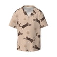 thumbnail image 1 of Xecao offers the Leopard Print for Men's Casual Short-sleeved Shirt, a button-up collared shirt with a pocket, perfect for beach vacations and yacht travel in the 4X-Large size., 1 of 7