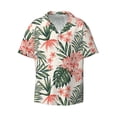 thumbnail image 1 of Xecao offers the Lilies Flowers for Men's Casual Short-sleeved Shirt, a button-up collared shirt with a pocket, perfect for beach vacations and yacht travel in the Small size., 1 of 7