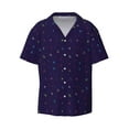 thumbnail image 1 of Xecao offers the Mathematical Symbols for Men's Casual Short-sleeved Shirt, a button-up collared shirt with a pocket, perfect for beach vacations and yacht travel in the 4X-Large size., 1 of 7