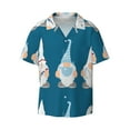 thumbnail image 1 of Xecao offers the Nurse Doctor Gnomes for Men's Casual Short-sleeved Shirt, a button-up collared shirt with a pocket, perfect for beach vacations and yacht travel in the X-Large size., 1 of 7