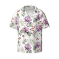 thumbnail image 1 of Xecao offers the Orchids Flowers for Men's Casual Short-sleeved Shirt, a button-up collared shirt with a pocket, perfect for beach vacations and yacht travel in the Medium size., 1 of 7