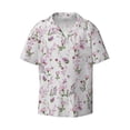 thumbnail image 1 of Xecao offers the Orchids Flowers for Men's Casual Short-sleeved Shirt, a button-up collared shirt with a pocket, perfect for beach vacations and yacht travel in the Small size., 1 of 7