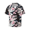thumbnail image 1 of Xecao offers the Orchids Flowers for Men's Casual Short-sleeved Shirt, a button-up collared shirt with a pocket, perfect for beach vacations and yacht travel in the XX-Large size., 1 of 7