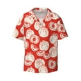 thumbnail image 1 of Xecao offers the Tomatoes for Men's Casual Short-sleeved Shirt, a button-up collared shirt with a pocket, perfect for beach vacations and yacht travel in the 4X-Large size., 1 of 7