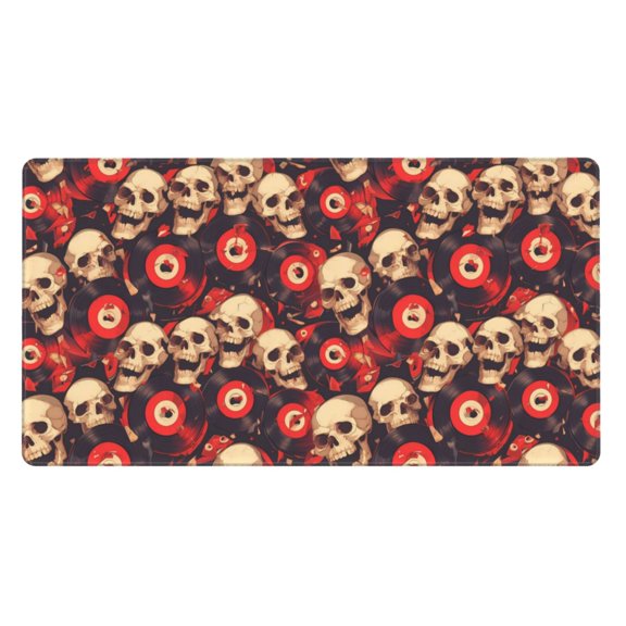 Xecao record Skull rock for Waterproof Mouse Pad - Extended Contour Mouse Mat, Large Gaming Mousepad Laptop Keyboard Mat with Non-Slip Rubber Base