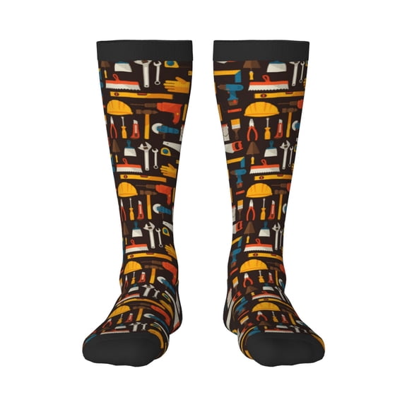 Xecao repair working tools Print Compression Socks for Both Men And Women for Running, Travel, Flight, Nurse