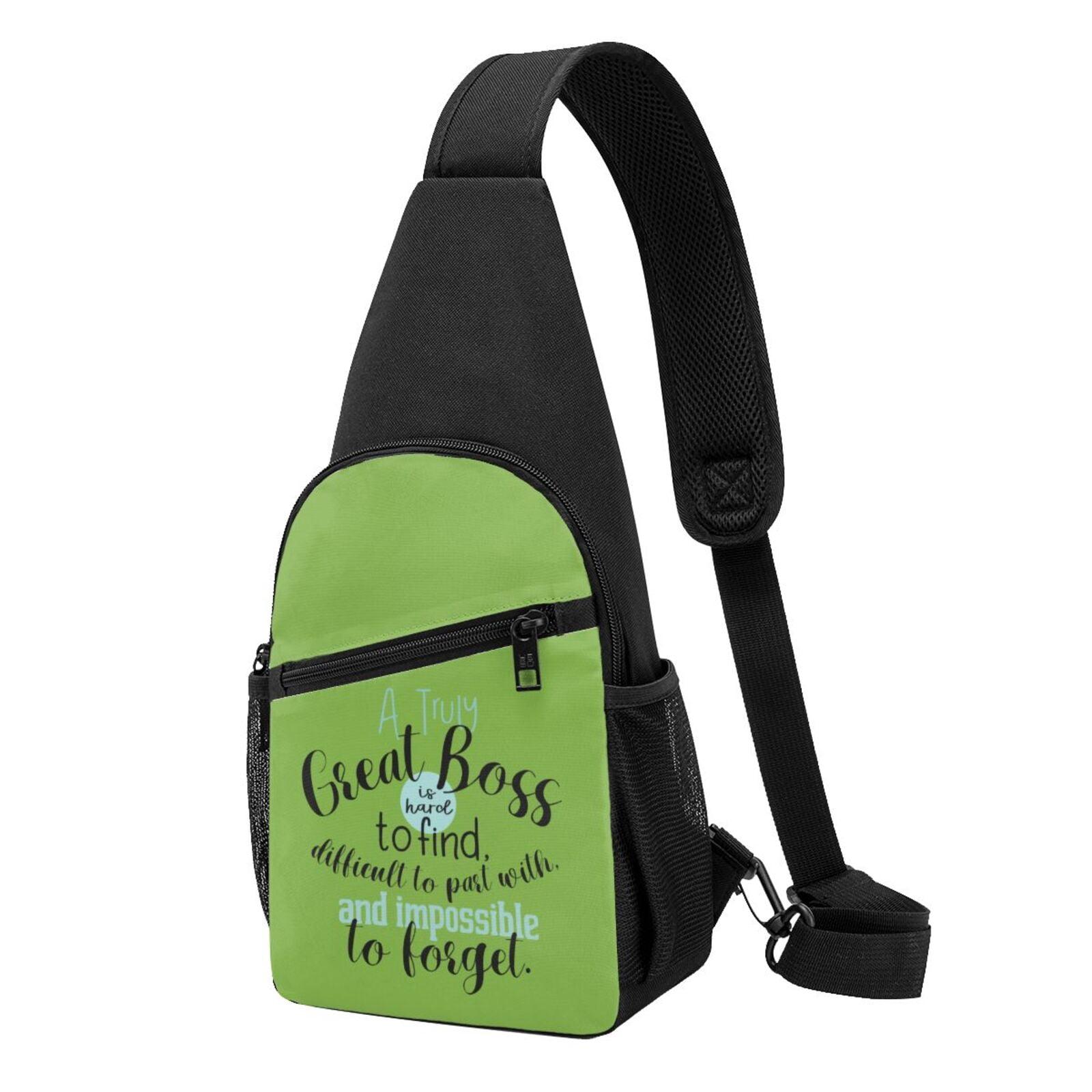 Xecao's A Truly Great Boss Print Sling Bag: A Versatile Chest, Shoulder, and Crossbody Backpack for Casual Days Out, Perfect for Both Men and Women