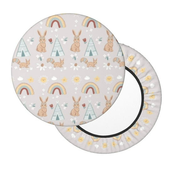 Xecao's Animals In Tribe Print Stool Covers offer stylish, washable protection for PU round bar stools, perfect for home or commercial use.