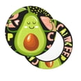 thumbnail image 1 of Xecao's Avocado Keep Calm Print Stool Covers offer stylish, washable protection for PU round bar stools, perfect for home or commercial use., 1 of 7