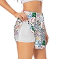 thumbnail image 1 of Xecao's Back To School for a double-layer running short for women, perfect for gym, tennis, and more, featuring a convenient pocket., 1 of 9