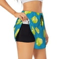 thumbnail image 1 of Xecao's Ball Tennis for a double-layer running short for women, perfect for gym, tennis, and more, featuring a convenient pocket., 1 of 9