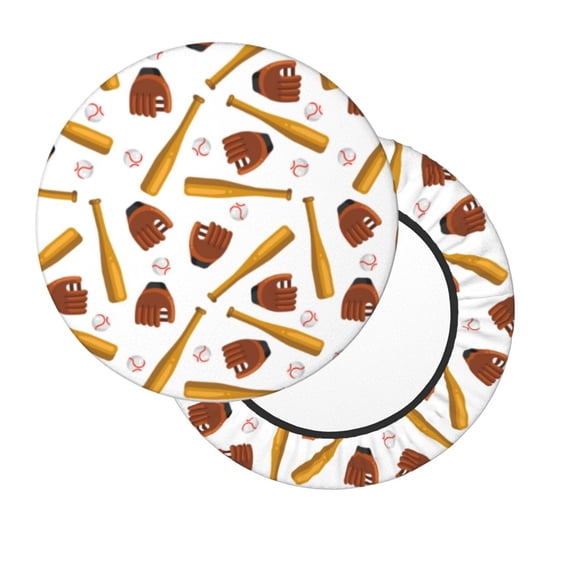 Xecao's Baseball Sport Print Stool Covers offer stylish, washable protection for PU round bar stools, perfect for home or commercial use.
