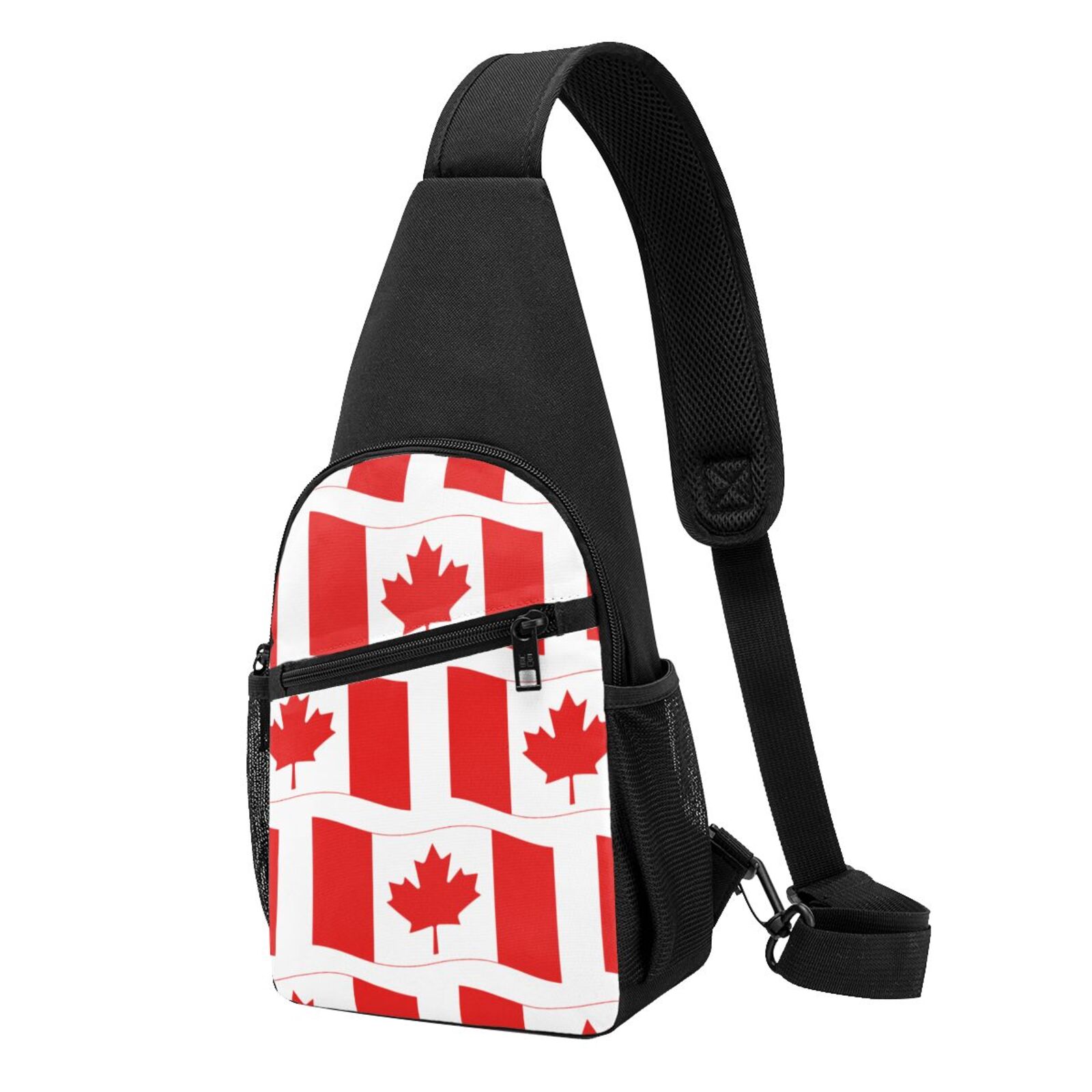 Xecao's Canada Print Sling Bag: A Versatile Chest, Shoulder, and Crossbody Backpack for Casual Days Out, Perfect for Both Men and Women