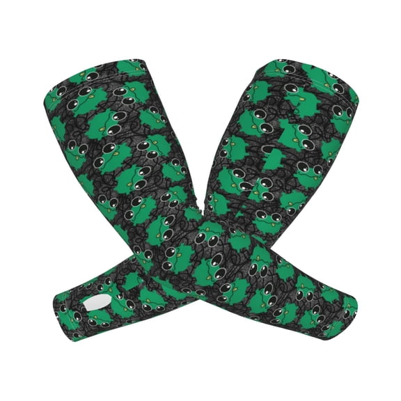 Xecao's Cartoon Kawaii Frogs print Arm Sleeves offer cooling UV protection and sports compression for both men and women.