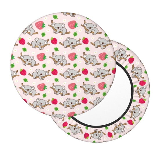 Xecao's Cartoon Koala Bear Print Stool Covers offer stylish, washable protection for PU round bar stools, perfect for home or commercial use.