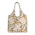 thumbnail image 1 of Xecao's Cartoon Poodle Dog Canvas Tote Bag is a versatile choice for women, serving as a stylish beach bag, shopping bag,and reusable grocery bag., 1 of 5