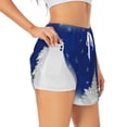 thumbnail image 1 of Xecao's Christmas Fir Tree for a double-layer running short for women, perfect for gym, tennis, and more, featuring a convenient pocket., 1 of 9
