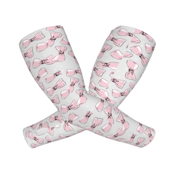Xecao's Cute Bow Tie print Arm Sleeves offer cooling UV protection and sports compression for both men and women.