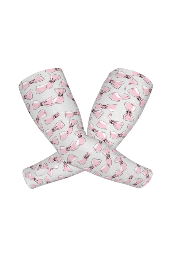 's Cute Bow Tie print Arm Sleeves offer cooling UV protection and sports compression for both men and women.