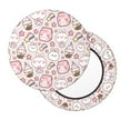 thumbnail image 1 of Xecao's Cute Rabbit Print Stool Covers offer stylish, washable protection for PU round bar stools, perfect for home or commercial use., 1 of 7