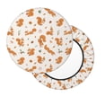 thumbnail image 1 of Xecao's Cute Squirrel Fall Print Stool Covers offer stylish, washable protection for PU round bar stools, perfect for home or commercial use., 1 of 7
