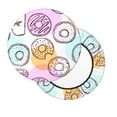 thumbnail image 1 of Xecao's Donuts and Coffee Print Stool Covers offer stylish, washable protection for PU round bar stools, perfect for home or commercial use., 1 of 7