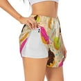 thumbnail image 1 of Xecao's Donuts for a double-layer running short for women, perfect for gym, tennis, and more, featuring a convenient pocket., 1 of 9