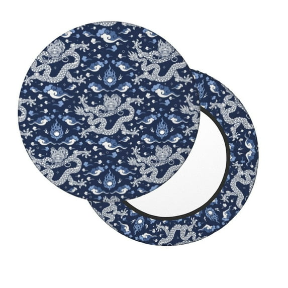 Xecao's Dragon Print Stool Covers offer stylish, washable protection for PU round bar stools, perfect for home or commercial use.