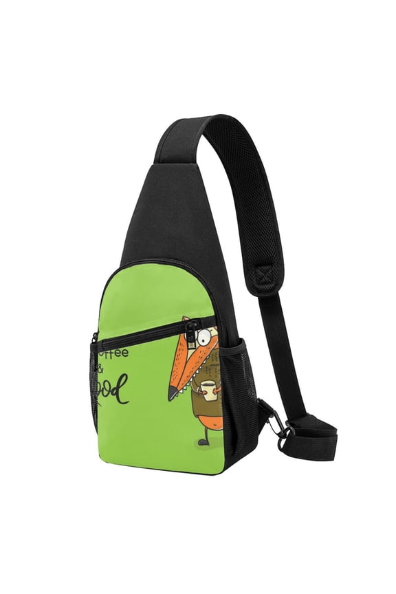 's Drink Coffee And Do Good Print Sling Bag: A Versatile Chest, Shoulder, and Crossbody Backpack for Casual Days Out, Perfect for Both Men and Women