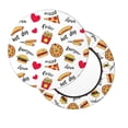 thumbnail image 1 of Xecao's Fast Food Print Stool Covers offer stylish, washable protection for PU round bar stools, perfect for home or commercial use., 1 of 7