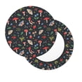 thumbnail image 1 of Xecao's Forest Flora and Insects Print Stool Covers offer stylish, washable protection for PU round bar stools, perfect for home or commercial use., 1 of 7
