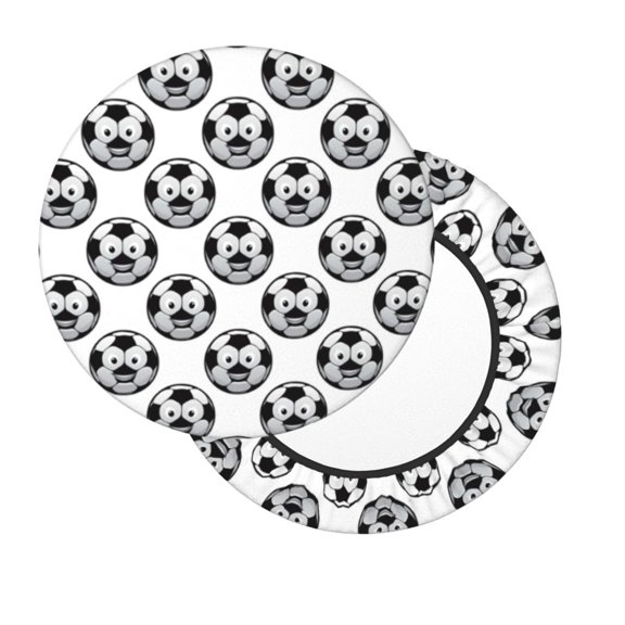 Xecao's Happy Soccer Print Stool Covers offer stylish, washable protection for PU round bar stools, perfect for home or commercial use.