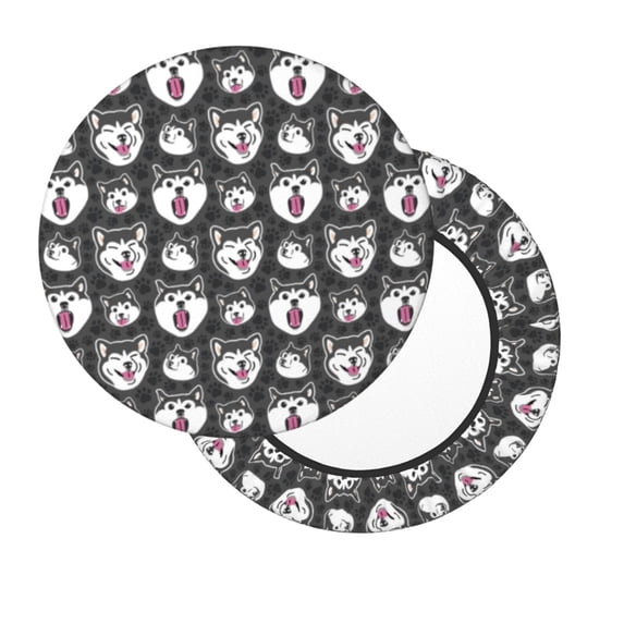 Xecao's Husky Print Stool Covers offer stylish, washable protection for PU round bar stools, perfect for home or commercial use.